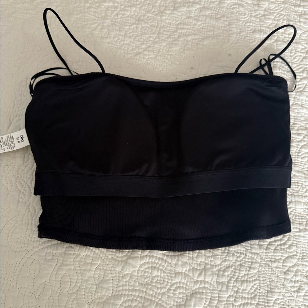 ALO Yoga Black Ribbed Tank - Picture 2 of 5